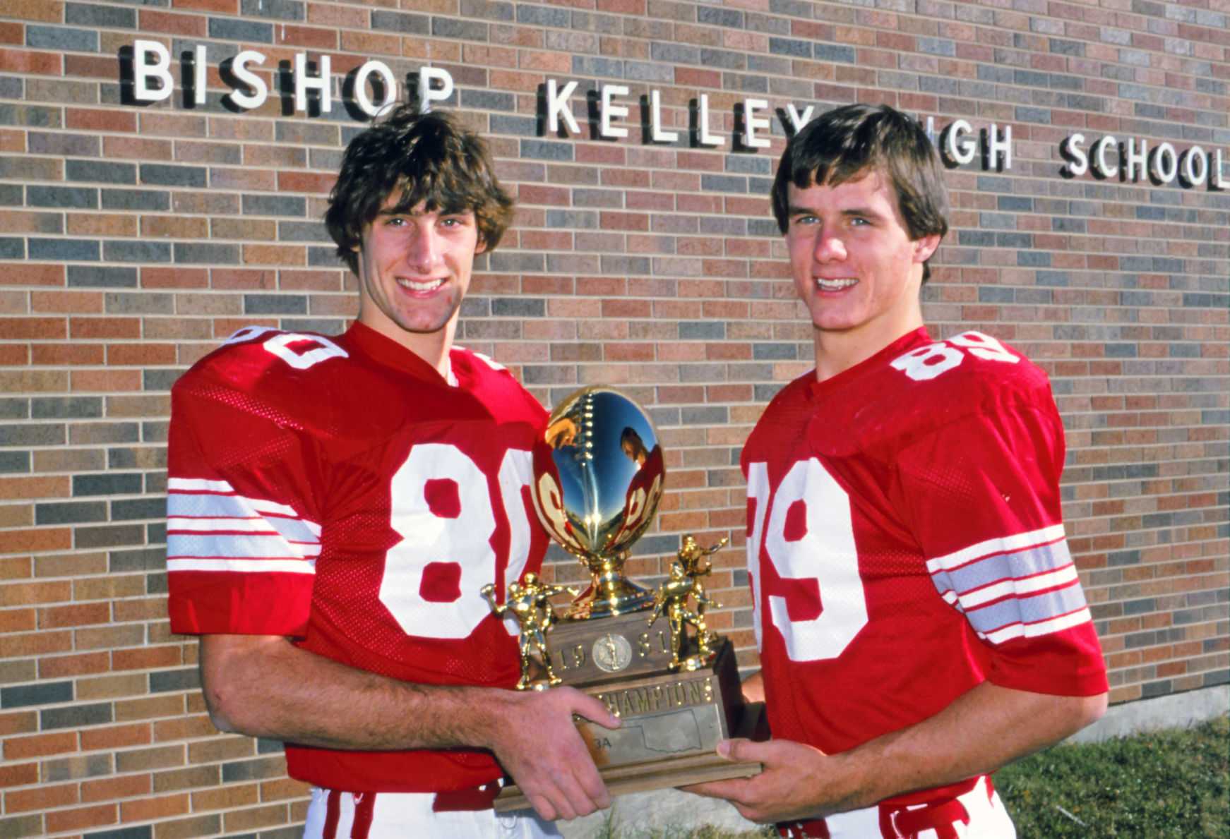 1981: Kevin Andrews (left) and Craig Vosburgh (right), Bishop Kelley